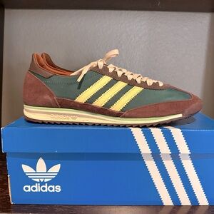 Adidas SL72 x Wales Bonner Hemp Green Maroon Size 10.5 US